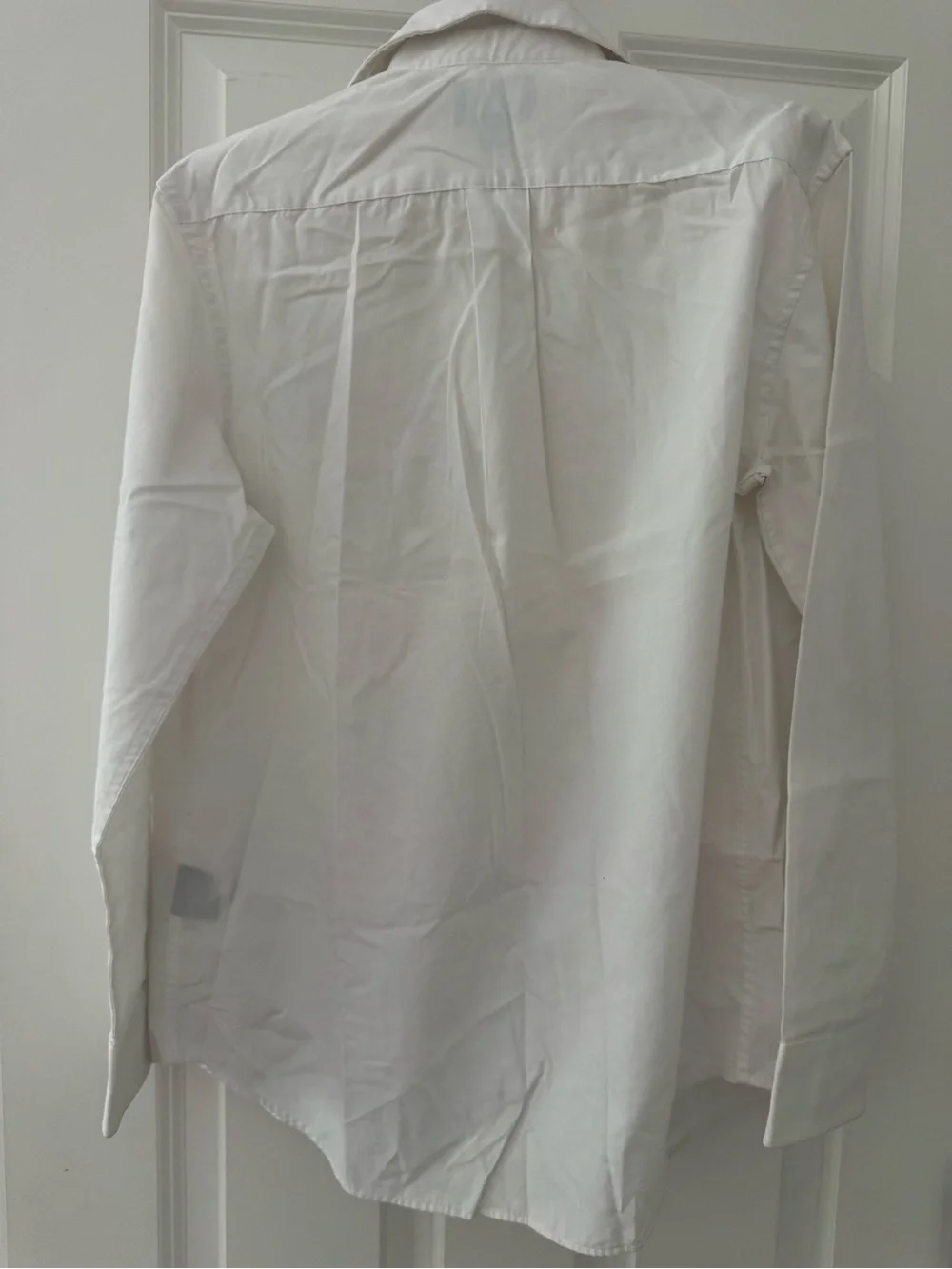 Ralph Lauren White Button-Down Shirt with Navy Logo